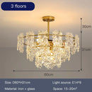 Axyaa Crystal Glass Ceiling Lamp for Cozy French-style Bedroom