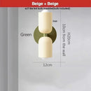 Axyaa Colorful Iron LED Wall Lights Double Heads Modern Bedside Lamp