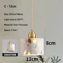 Axyaa Terrazzo Chandelier Lamp - Retro Nordic Bedroom Coffee Shop Pendant Light