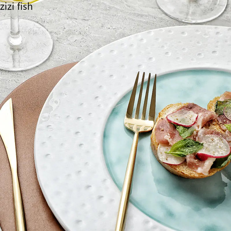 Axya Ceramic Dinner Plate Set for Restaurant and Home Dining