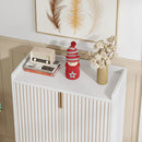 Tribesigns Axyaa 5-Tier White Shoe Cabinet with Doors, Wood Storage for Bedroom & Living Room
