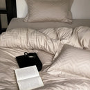 Axyaa Luxury Cotton Jacquard Double Duvet Cover Set Queen Size Bedding