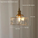 Axyaa Vintage Brass Glass Pendant Lamp for Bedroom and Dining Room