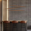 Axyaa Wood Linear LED Pendant Light with Remote Dimming