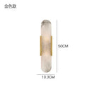 Axyaa Black Gold LED Marble Wall Sconce Modern Bedside Light