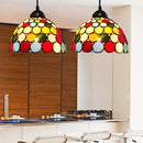 Axyaa Tiffany Pendant Lamp: Colorful Retro Chandeliers for Dining Room, Bedroom, and Restaurant