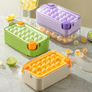Axyaa Mini Ice Cube Tray with Lid and Bin: Spill-resistant Ice Maker for Cocktails