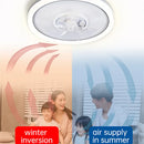 Axyaa Modern Simple White Ceiling Fan Light 120W LED Remote Control Dimmable Chandelier