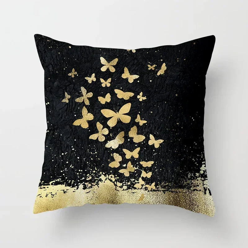 Golden Tree Forest Pillow Case by Axyaa: Car/Home Sofa Bed Decor, 45x45cm Decorative Cushion Cover