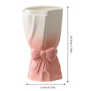Axyaa Donut Shape Ceramic Flower Vase for Wedding Valentine's Day Home Decor