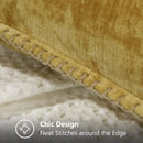 Axyaa Chenille Soft Comfy Yellow Throw Pillow Covers for Living Room Sofa Bed
