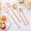 Axyaa 24-Piece Stainless Steel Cutlery Set in Matte Black Finish
