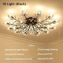 Axyaa Crystal Leaf LED Chandelier: Nordic Modern Luxury for Bedroom and Restaurant