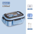 Axyaa 3 Grid Fruit Cartoon Lunch Box for Kids, Multi-function Organizer