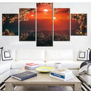 Fantasy Astronaut Sunset Canvas Poster Set by Axyaa for Living Room Wall Decor