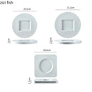 Axya Stone Pattern Ceramic Dinner Plate Set - Restaurant Quality Tableware