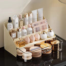 Axyaa Clear Makeup Organizer with Drawer: Cosmetic Storage Box for Dresser and Display