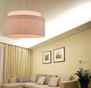 Axyaa Flax Cloth Hanging Chandelier Light Fixture for Dining Bedroom Living Room