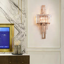 Axyaa Crystal Wall Lamp: Stainless Steel Luxury Lighting for Living Room, Bedroom, Hotel, Aisle
