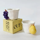 Axyaa Ceramic Fruit Handle Mug - Unique Design, Perfect for Coffee, Tea, Champagne