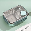 Axyaa Stainless Steel Bento Box: Divided Leakproof Lunch Container for Food Storage