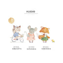 Axyaa Boho Cat Fabric Wall Decals for Nursery & Kids Room Decor