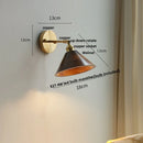 Axyaa Nordic LED Wall Lamp Walnut Wood Stair Light - Modern Indoor Pull Chain Switch
