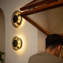Axyaa Retro Glass Wall Lamp | Nordic Designer Circular Light Fixture | Living Room Decor