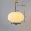 Axyaa Japanese Style LED Glass Copper Pendant Chandelier Fixture