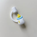 Axyaa Cute Heart Silicone Straw Covers for 7-8mm Straws