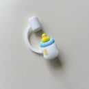 Axyaa Heart Silicone Straw Covers: Cute Kawaii Tumbler Accessories for 7-8mm Straws