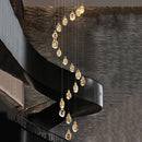 Axyaa Crystal Chandelier Pendant Light for Living Room Bedroom Ceiling, Luxury Indoor Lighting