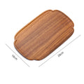Axyaa Japanese Walnut Cloud Plate, Square Wooden Fruit Tray for Living Room & Dining