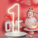 Axyaa Neon Party Sign 38cm Birthday Lights USB Powered with Dimmable Base