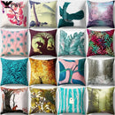 Axyaa Ginkgo Biloba Tree Leaves Cushion Pillowcase: Four Season Natural Landscape Home Decor