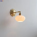 Axyaa Nordic Glass LED Copper Wall Lamp for Modern Home Indoor Lighting