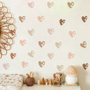 Axyaa Boho Hearts Rainbow Wall Decals: Nursery Kids Room Decor