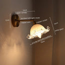 Axyaa Nordic Copper LED Wall Light Fixture: Modern Interior Lamp for Bedroom, Bathroom, Balcony
