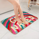 Axyaa Rainbow Get Naked Bathroom Rug Set
