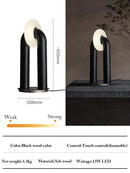 Axyaa Vintage Solid Wood Table Lamp with Dimmable Touch Control