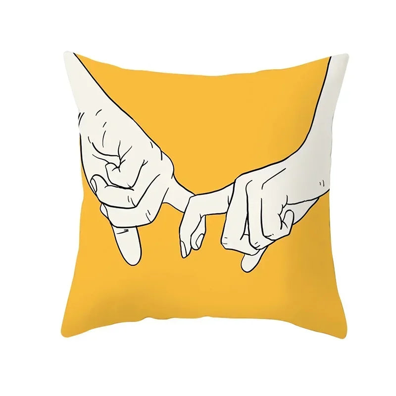 Pineapple Leaf Cushion Cover - Axyaa Summer Yellow Decor Pillowcase