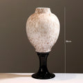 Axyaa Medieval High White Porcelain Glass Vase for Wabi Sabi Style Flower Arrangement