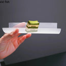 Axyaa Glass U-Shaped Dinner Plate Set for Molecular Cuisine and Sushi