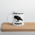 Axyaa Crow Ceramic Coffee Mug Black Bird Lover Birthday Gift Office Tea Cup
