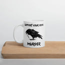 Axyaa Crow Ceramic Coffee Mug Black Bird Lover Birthday Gift Office Tea Cup