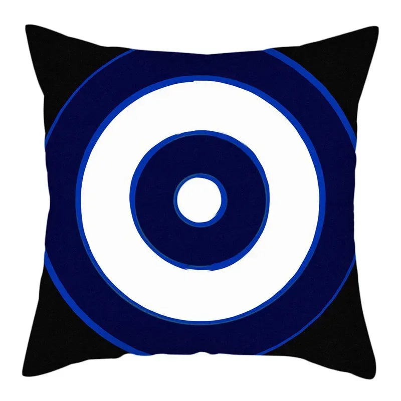 Sword Target Pattern Cushion Cover 45X45cm by Axyaa - Realistic Art Print Home Decor Pillowcase