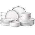 Axyaa 18/36-Piece Ceramic Dinnerware Set for 6/12, Plates, Bowls, Tableware