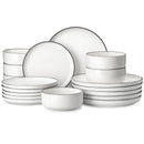 Axyaa 18/36-Piece Ceramic Dinnerware Set for 6/12, Plates, Bowls, Tableware