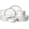 Axyaa 18/36-Piece Ceramic Porcelain Dinnerware Set for 6/12