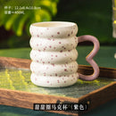 Axyaa Ceramic Donut Mug - 400ml Coffee Cup for Home & Office, Ideal Gift
